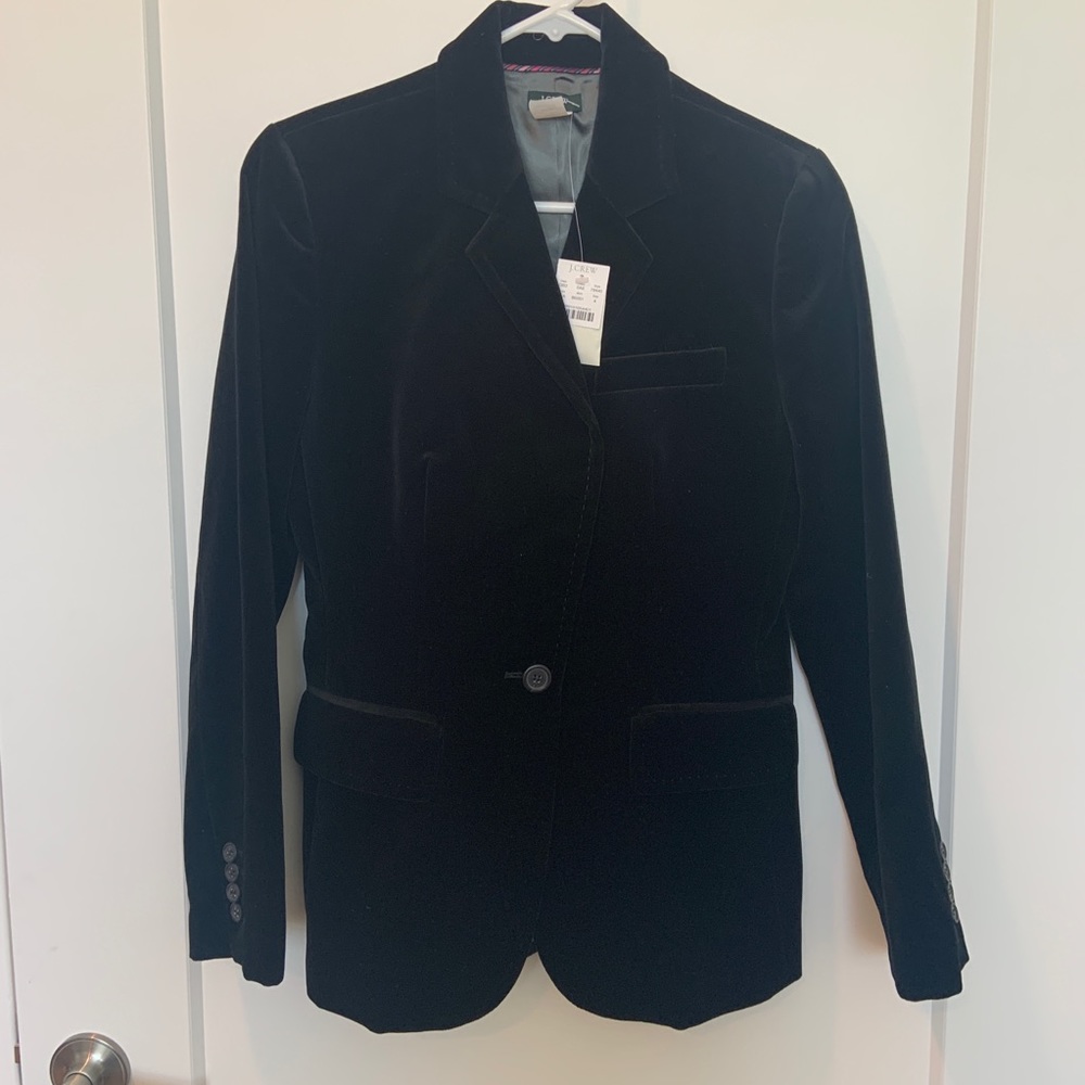 Black velvet blazer